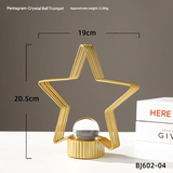 Gold Christmas Tree Ornament – Metal Crystal Ball Home Decor for Living Room