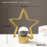 Gold Christmas Tree Ornament – Metal Crystal Ball Home Decor for Living Room