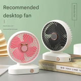 USB Rechargeable Mini Desktop Fan – 3-Speed, Portable