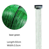 Classic Tinsel Hair Extensions – Long Sparkly PET Strands, 50cm Glitter Highlights (Set of 2)