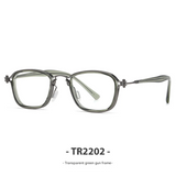 Retro Round-Square Anti-Blue Light Glasses Frame for Adults – TR90 + Metal Full Frame