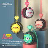 Portable Cartoon Neck Fan – USB Rechargeable, Hands-Free Mini Fan