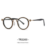 Retro Round-Square Anti-Blue Light Glasses Frame for Adults – TR90 + Metal Full Frame