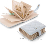 Velvet Jewelry Storage Book with Zipper – Small Clutch Style with Inner Pouch Pages