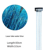 Classic Tinsel Hair Extensions – Long Sparkly PET Strands, 50cm Glitter Highlights (Set of 2)