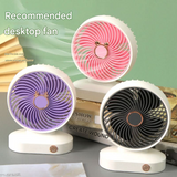 USB Rechargeable Mini Desktop Fan – 3-Speed, Portable
