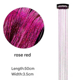 Classic Tinsel Hair Extensions – Long Sparkly PET Strands, 50cm Glitter Highlights (Set of 2)