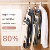 Stainless Steel Pull-Out Pants Rack – 6-Layer Foldable Closet Organizer