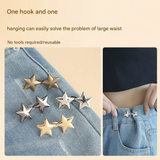 Adjustable Jeans Waist Buckle – Five-Pointed Star Alloy Clip for Waist Tightening (Pack of 2)
