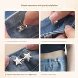 Adjustable Jeans Waist Buckle – Five-Pointed Star Alloy Clip for Waist Tightening (Pack of 2)