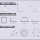 Multifunction Geometry Ruler Set – Transparent Drawing Tools for Students & School Use