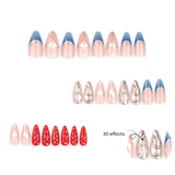 Avant-Garde Metallic Stiletto Press-On Nails – Long Glue-On Nail Tips