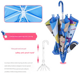 Kids Cartoon Umbrella with 3D Ears – Ultra-Light Fiberglass, Ages 2–7