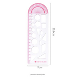 Multifunction Geometry Ruler Set – Transparent Drawing Tools for Students & School Use
