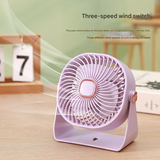 USB Rechargeable Desktop Fan – 3-Speed, High-Power Wind