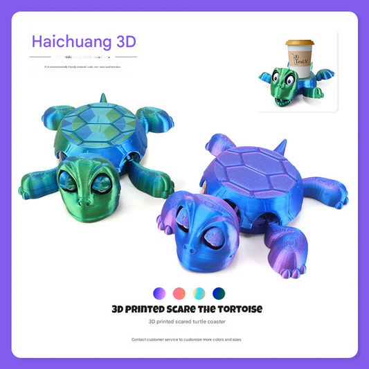 Funny 3D Printed Turtle Coaster – Abstract Desk Decor & Prank Ornament