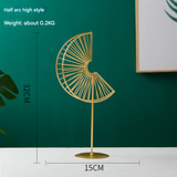 Gold Metal Home Decor – Modern Ginkgo Leaf Ornament for Living Room