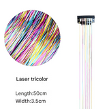 Classic Tinsel Hair Extensions – Long Sparkly PET Strands, 50cm Glitter Highlights (Set of 2)