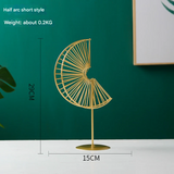 Gold Metal Home Decor – Modern Ginkgo Leaf Ornament for Living Room