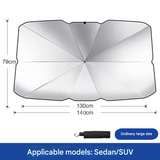 Car Windshield Sunshade – UV Protection Heat Insulation Front Shield (130×76cm)