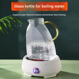 Large Capacity Glass Cold Water Kettle – 2L Heat-Resistant Jug with Stainless Steel Lid