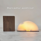 Wooden LED Folding Book Lamp – Night Light