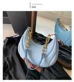 Pressed Shell Armpit Bag – Small Chain Shoulder Bag for Women, Casual Pillow Style