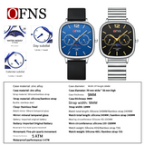 OFNS Moon Phase Quartz Watch with Calendar – Waterproof Fashion Unisex Watch