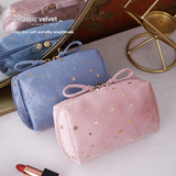 Velvet Star Clutch Cosmetic Bag – Flannel Makeup Organizer, Light Luxury Travel Storage