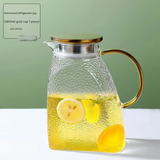 Large Capacity Glass Cold Water Kettle – 2L Heat-Resistant Jug with Stainless Steel Lid