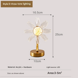 Modern Windmill Acrylic LED Table Lamp – USB Bedside Light