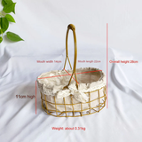 Iron Linen Flower Baskets - Perfect for Floral Arrangements & Festivals