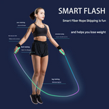 Smart LED Skipping Rope – Colorful Luminous Fitness Jump Rope (Battery Model, 2.8m)