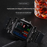 Binary LED Digital Watch – Trendy Rectangular Design for Students