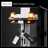 Miata-style Car Headlight Key Holder Hook – Adhesive Hook with LED Light