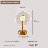 Modern Windmill Acrylic LED Table Lamp – USB Bedside Light