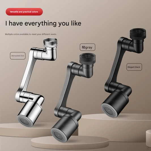 Rotating Faucet Extension Arm – 1440° Splash-Proof Aerator for Sink & Basin