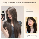 Natural Straight Hair Extensions – Seamless Volumizing Wig in Black & Brown Shades - 50cm long