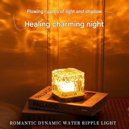 Romantic Water Ripple LED Night Light – Color Projection Lamp | Touch Control