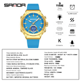 SANDA Youth Dual Display Sports Watch – Waterproof Multifunction Student Watch