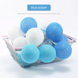 LED Cotton Ball String Lights – DIY Fairy Light Decor for Bedroom & Parties (10 lights)