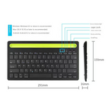 Wireless Bluetooth Keyboard with Stand – Dual-Mode, Fast Charging for Tablets & Phones