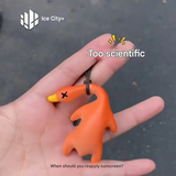 Color-Changing Roast Duck Keychain & Car Pendant – UV Reactive Resin Charm