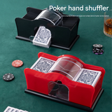 Manual Poker Card Shuffler for 2–6 Decks – Hand-Cranked Plastic Shuffler for Table Games
