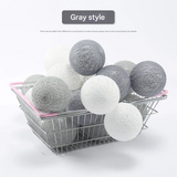 LED Cotton Ball String Lights – DIY Fairy Light Decor for Bedroom & Parties (10 lights)