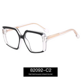 Women's Box Frame Anti-Blue Light Glasses – Large Optical Eyewear | Myopia-Ready