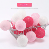 LED Cotton Ball String Lights – DIY Fairy Light Decor for Bedroom & Parties (10 lights)