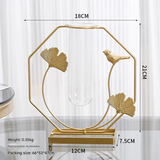 Gold Bird Flower Vase – European-Style Decorative Vase (Artificial Flowers not included)