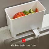 Sink-Mounted Kitchen Food Waste Drain Bin
