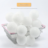 LED Cotton Ball String Lights – DIY Fairy Light Decor for Bedroom & Parties (10 lights)